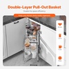 image:imageVEVOR Swing Left Blind Corner Cabinet Pull Out Organizer for 36 inch Width Blind Cabinet 2 Tier Height Adjustable Swing Tray Soft Close Kitchen Cloud Blind Organizer Left Open2 Tier  Left  Right Open Compatible