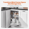 image:imageVEVOR Swing Left Blind Corner Cabinet Pull Out Organizer for 36 inch Width Blind Cabinet 2 Tier Height Adjustable Swing Tray Soft Close Kitchen Cloud Blind Organizer Left Open2 Tier  Right Open
