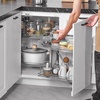 image:imageVEVOR Swing Left Blind Corner Cabinet Pull Out Organizer for 36 inch Width Blind Cabinet 2 Tier Height Adjustable Swing Tray Soft Close Kitchen Cloud Blind Organizer Left Open2 Tier  Left  Right Open Compatible