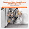 image:imageVEVOR Swing Left Blind Corner Cabinet Pull Out Organizer for 36 inch Width Blind Cabinet 2 Tier Height Adjustable Swing Tray Soft Close Kitchen Cloud Blind Organizer Left Open2 Tier  Left  Right Open Compatible