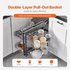 image:imageVEVOR Swing Left Blind Corner Cabinet Pull Out Organizer for 36 inch Width Blind Cabinet 2 Tier Height Adjustable Swing Tray Soft Close Kitchen Cloud Blind Organizer Left Open2 Tier  Left  Right Open Compatible
