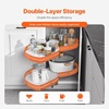 image:imageVEVOR Swing Left Blind Corner Cabinet Pull Out Organizer for 36 inch Width Blind Cabinet 2 Tier Height Adjustable Swing Tray Soft Close Kitchen Cloud Blind Organizer Left Open2 Tier  Left Open