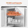 image:imageVEVOR Swing Left Blind Corner Cabinet Pull Out Organizer for 36 inch Width Blind Cabinet 2 Tier Height Adjustable Swing Tray Soft Close Kitchen Cloud Blind Organizer Left Open2 Tier  Left Open