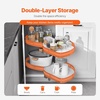 image:imageVEVOR Swing Left Blind Corner Cabinet Pull Out Organizer for 36 inch Width Blind Cabinet 2 Tier Height Adjustable Swing Tray Soft Close Kitchen Cloud Blind Organizer Left Open2 Tier  Right Open
