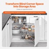 image:imageVEVOR Swing Left Blind Corner Cabinet Pull Out Organizer for 36 inch Width Blind Cabinet 2 Tier Height Adjustable Swing Tray Soft Close Kitchen Cloud Blind Organizer Left Open2 Tier  Left  Right Open Compatible