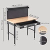 image:imageVEVOR Workbench Adjustable Height 28395 Work Bench for Garage Oak Plank amp Carbon Steel Heavy Duty Workbench 2000lbs Weight Capacity top Size 48x24 Hardwood Workbench 3m Cable 30 Hooks Blackadjustable