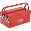 image:imageVEVOR Metal Tool Box 14inch 2Tier 3Tray Portable Folding Tool Chest Organizer with Handle amp Lock Hole Powder Coated Steel Cantilever Toolbox for Household Factory Warehouse Repair Shop Red2 Tier3 Tray