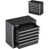 image:imageVEVOR Metal Tool Box 86inch Portable Metal Tool Box with 5 Drawers Small Tool Chest with EVA Liners and PP Feet Pads HeavyDuty Steel With Ball Bearing Opening and Powder Coated Finish Black
