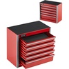 image:imageVEVOR Metal Tool Box 86inch Portable Metal Tool Box with 5 Drawers Small Tool Chest with EVA Liners and PP Feet Pads HeavyDuty Steel With Ball Bearing Opening and Powder Coated Finish Red
