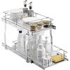 image:imageVEVOR Pull Out Cabinet Organizer 14 Wx212 Dx152 H Heavy 2 Tier Duty Slide Out Pantry Shelves ChromePlated Steel Roll Out Drawer for Under Sink 155 Wx225 Dx19 H Install Size for Cabinet12W x 21Dx152H