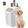 image:imageVEVOR Rice Storage Container 45Gallon20L x2 Capacity Large Dog Food Dispenser Bin Kitchen Ingredient Grain Cereal Flour Bin Pet food Containers with Wheels 2 Measuring Cups Airtight Lid 2 Pack45 Gallon1