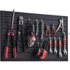 image:imageVEVOR Slat Wall Paneling 2 x 4 ft PVC Garage Slatwall with Modular Design Black Slat Wall EasytoInstall Adjustable Slatwall Panel with Coupling Structure amp DIY Cutting Fits for Storage amp DisplayBlack