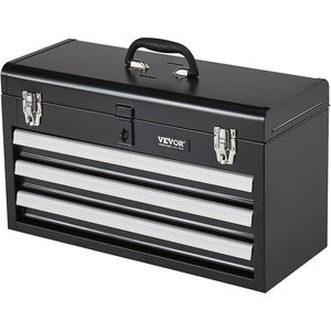 image:imageVEVOR Metal Tool Box 205inch Portable Metal Tool Box with 4 Drawers Small Tool Chest with EVA Liners Ball Bearing Slide Drawers Locking amp Powder Coated Finish MultiFunction Tool Organizer20 in