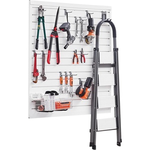 image:imageVEVOR Slat Wall Paneling 4 x 4 ft MDF Garage Slatwall with Modular Design White Slat Wall EasytoInstall Adjustable Slatwall Panel with Coupling Structure amp DIY Cutting Fits for Storage amp DisplayWhite