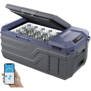 image:imageVEVOR 12 Volt Car Refrigerator Fridge 15 L Single Zone Portable Freezer 468 Adjustable Range 1224V DC and 100240V AC Compressor Cooler for Outdoor Camping RV Grey16QT