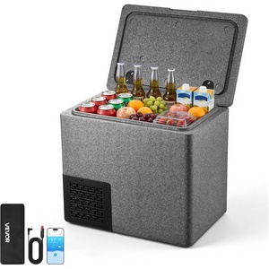 image:imageVEVOR 12 Volt Car Refrigerator Fridge 15 L Single Zone Portable Freezer 468 Adjustable Range 1224V DC and 100240V AC Compressor Cooler for Outdoor Camping RV Grey211QT