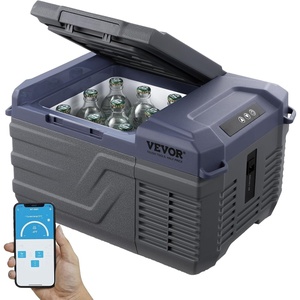 image:imageVEVOR 12 Volt Car Refrigerator Fridge 15 L Single Zone Portable Freezer 468 Adjustable Range 1224V DC and 100240V AC Compressor Cooler for Outdoor Camping RV Grey10QT