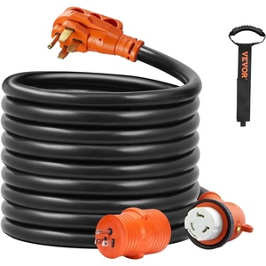 image:imageVEVOR 25 Feet RV Power Cord 30 Amp Heavy Duty STW 3  10AWG Generator Cord NEMA TT30P Male NEMA L530R Female Plug for RVs ETL Listed50A