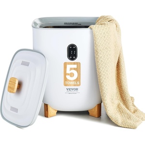 image:imageVEVOR Towel Warmers for Bathroom 25 L Towel Warmer Bucket with Auto Shut Off for Spa Fits up to 5 Oversized Towels Blankets Clothes Bathrobes PJs and More GrayWhite