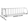 image:imageBestEquip 111 Length Floor Bike Rack 9 Holders AllSteel Grid Bike Rack SingleSide Storage Stand for Garages Streets Yards111