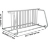 image:imageBestEquip 111 Length Floor Bike Rack 9 Holders AllSteel Grid Bike Rack SingleSide Storage Stand for Garages Streets Yards59