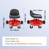 image:imageHappybuy Movable Garage Chair Height Adjustable 17 x 15 in Cozy Padding Circular Workshop Chair with Component Holder Universal 5 Wheels with Dual Brakes Mechanic Rolling Seat