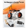 image:imageVEVOR 250 lbs Kayak Cart Foldable Kayak Trolley with 10inch Solid Rubber Tires amp 1 Ratchet Strap Paddle Board Trolley for Carrying Kayaks Canoes Paddleboards Float Mats Jon Boats276 x 157 x 157 in  700 x 400 x 400 mm