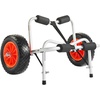 image:imageVEVOR 250 lbs Kayak Cart Foldable Kayak Trolley with 10inch Solid Rubber Tires amp 1 Ratchet Strap Paddle Board Trolley for Carrying Kayaks Canoes Paddleboards Float Mats Jon Boats276 x 157 x 157 in  700 x 400 x 400 mm