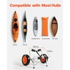 image:imageVEVOR 250 lbs Kayak Cart Foldable Kayak Trolley with 10inch Solid Rubber Tires amp 1 Ratchet Strap Paddle Board Trolley for Carrying Kayaks Canoes Paddleboards Float Mats Jon Boats276 x 157 x 157 in  700 x 400 x 400 mm