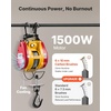 image:imageVEVOR 2in1 Electric Hoist Winch 1100 lbs Capacity 1500W Portable Power Winch Crane 25 ft Lifting Height 164 ftmin with Manual and Wired Remote Control for Factory Warehouss Garage660lbs 98FT