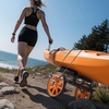 image:imageVEVOR 300lbs Kayak Cart AllTerrain Super Duty Trolley Cart Canoe Cart Dolly with 15inch NoFlat Solid Rubber Tires and Kickstand Quickly Assembles amp Disassembles for Kayaks Canoes Paddleboards