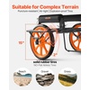 image:imageVEVOR 300lbs Kayak Cart AllTerrain Super Duty Trolley Cart Canoe Cart Dolly with 15inch NoFlat Solid Rubber Tires and Kickstand Quickly Assembles amp Disassembles for Kayaks Canoes Paddleboards