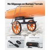 image:imageVEVOR 300lbs Kayak Cart AllTerrain Super Duty Trolley Cart Canoe Cart Dolly with 15inch NoFlat Solid Rubber Tires and Kickstand Quickly Assembles amp Disassembles for Kayaks Canoes Paddleboards