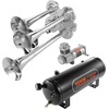 image:imageVEVOR 4 Trumpet Air Horn Kit 150dB Train Horns for Pickup Trucks 12V 120 psi Air Compressor 16 Gal6 L Tank with Gauge for Any 12V Vehicle Car Truck Train Van BoatUpgrade