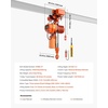 image:imageVEVOR 4400lbs Electric Chain Hoist with Power Trolley 2Speed Operation 20ft Lifting Height 3Phase 208240V440480V Overhead Crane w 328ft Wireless amp 16ft Wired Remote Control G100 2Chain Hoist205 x 236 x 291 in