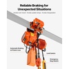 image:imageVEVOR 4400lbs Electric Chain Hoist with Power Trolley 2Speed Operation 20ft Lifting Height 3Phase 208240V440480V Overhead Crane w 328ft Wireless amp 16ft Wired Remote Control G100 2Chain Hoist205 x 236 x 291 in
