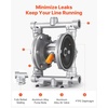 image:imageVEVOR Air Operated Double Diaphragm Pump 35 GPM 1 inch Inlet amp Outlet Pneumatic Waste Oil Transfer Pump Max 114 PSI Aluminum Alloy Body AirOperated for Diesel Grease Kerosene Gasoline amp Oil38 inch 66GPM Aluminum Alloy