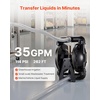 image:imageVEVOR Air Operated Double Diaphragm Pump 35 GPM 1 inch Inlet amp Outlet Pneumatic Waste Oil Transfer Pump Max 114 PSI Aluminum Alloy Body AirOperated for Diesel Grease Kerosene Gasoline amp Oil1inch 35GPM Aluminum Alloy