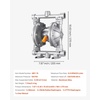 image:imageVEVOR Air Operated Double Diaphragm Pump 35 GPM 1 inch Inlet amp Outlet Pneumatic Waste Oil Transfer Pump Max 114 PSI Aluminum Alloy Body AirOperated for Diesel Grease Kerosene Gasoline amp Oil38 inch 66GPM Aluminum Alloy