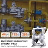 image:imageVEVOR AirOperated Double Diaphragm Pump 2 inch Inlet amp Outlet Aluminum Alloy Body 1584 GPM amp Max 120PSI Nitrile Diaphragm Transfer Pump for Petroleum Diesel Oil and Low Viscosity Fluids44 GPM