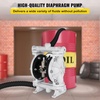 image:imageVEVOR AirOperated Double Diaphragm Pump 2 inch Inlet amp Outlet Aluminum Alloy Body 1584 GPM amp Max 120PSI Nitrile Diaphragm Transfer Pump for Petroleum Diesel Oil and Low Viscosity Fluids25 GPM