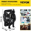 image:imageVEVOR AirOperated Double Diaphragm Pump 2 inch Inlet amp Outlet Aluminum Alloy Body 1584 GPM amp Max 120PSI Nitrile Diaphragm Transfer Pump for Petroleum Diesel Oil and Low Viscosity Fluids24 GPM