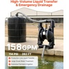 image:imageVEVOR AirOperated Double Diaphragm Pump 2 inch Inlet amp Outlet Aluminum Alloy Body 1584 GPM amp Max 120PSI Nitrile Diaphragm Transfer Pump for Petroleum Diesel Oil and Low Viscosity Fluids158 GPM