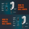 image:imageVEVOR Ball Joint Press Kit 25 pcsTool Kit CPress Ball Joint Remove and Install Tools for Most 2WD and 4WD Cars Heavy Duty Ball Joint Repair Kit for Automotive Repairing10 PCS