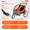 image:imageVEVOR Bike Trailer for Toddlers Kids Single amp Double Seat Options 2in1 Canopy Carrier with Strong Frame Converts to Stroller Tow Behind Foldable Child Bicycle Trailer with Universal Coupler100lb W20in Wheel