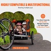 image:imageVEVOR Bike Trailer for Toddlers Kids Single amp Double Seat Options 2in1 Canopy Carrier with Strong Frame Converts to Stroller Tow Behind Foldable Child Bicycle Trailer with Universal Coupler100lb W20in Wheel