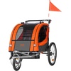image:imageVEVOR Bike Trailer for Toddlers Kids Single amp Double Seat Options 2in1 Canopy Carrier with Strong Frame Converts to Stroller Tow Behind Foldable Child Bicycle Trailer with Universal Coupler100lb W20in Wheel