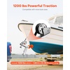 image:imageVEVOR Boat Trailer Winch Stand with Roller 1200 lbs Winch amp 2 in x 25 ft Winch Strap Boat Winch Mount with UBolt for 23 Inches W x 34 Inches H Trailer Tongue Fit for Jet Ski Sailboat Speedboat