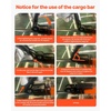 image:imageVEVOR Cargo Bar Cargo Bar Adjustable from 40 to 73 HeavyDuty Steel Cargos Stabilizer with NonSlip Foot Pads Telescoping Load Lock Bars Stop Sliding for SUVs Sedans4073