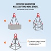 image:imageVEVOR Chain Sling 38 inch x 10 ft Lifting Chains with Hooks G80 Engine Chain Hoist Lifts 18400 lbs8 Ton Lifting Sling Chains for Engine Hoist Engine Lift Chain with 4 Leg Grab Hooks amp Adjusters516 Inch x 10 FT